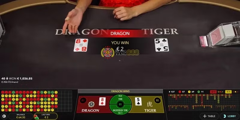 Giao diện sảnh cược Dragon Tiger